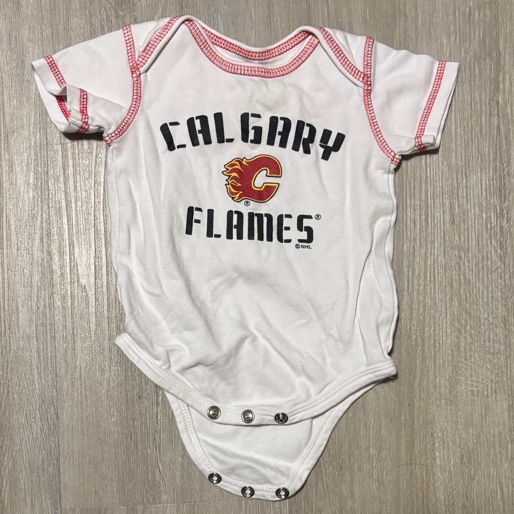 Calgary Flames‎ Baby Onesie